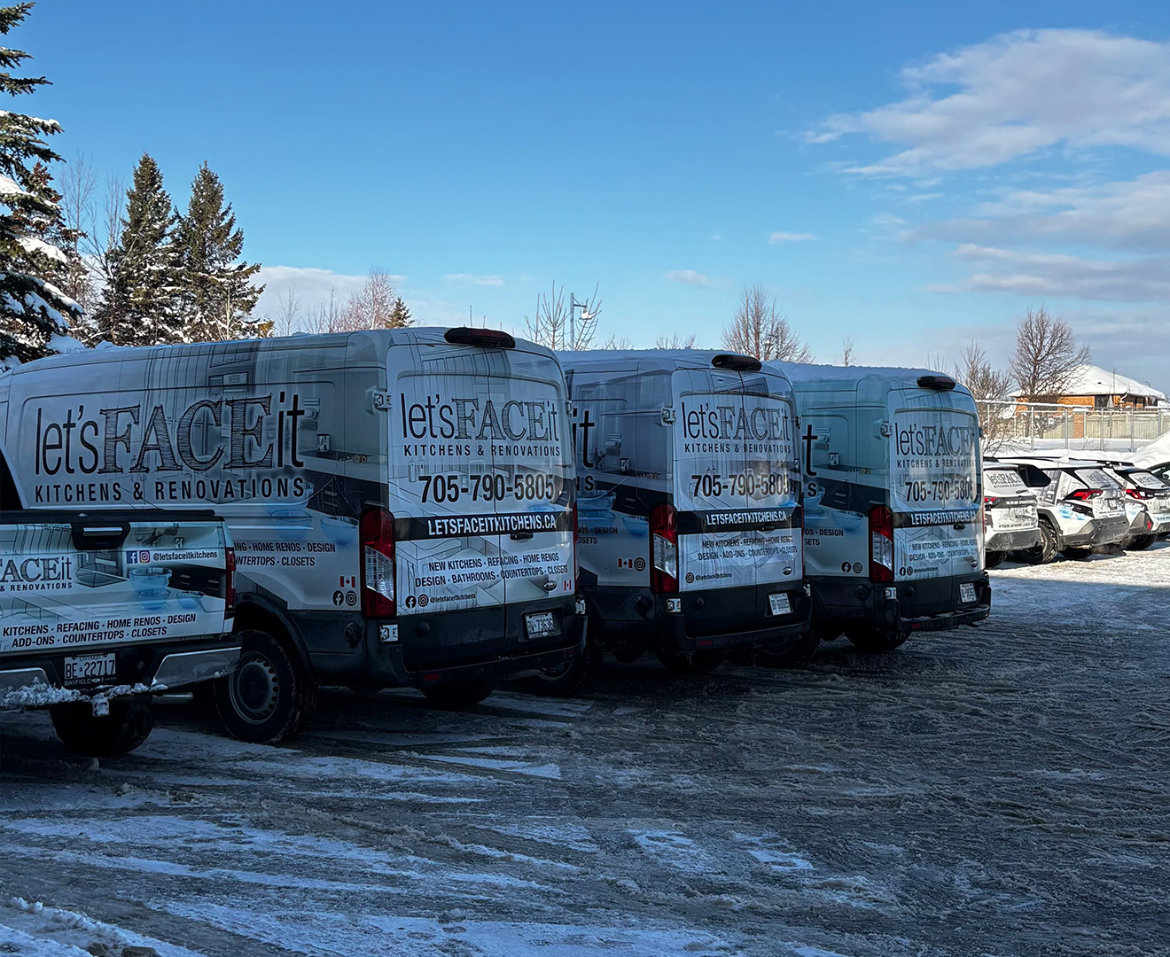 Let's Face It Kitchens service vehicle serving Orillia and Simcoe County
